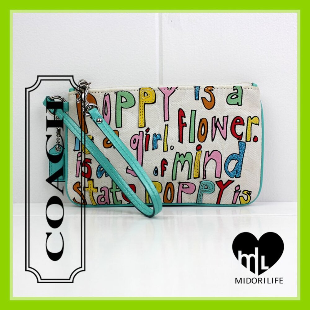 COACH Poppy Is A Girl XL Wristlet